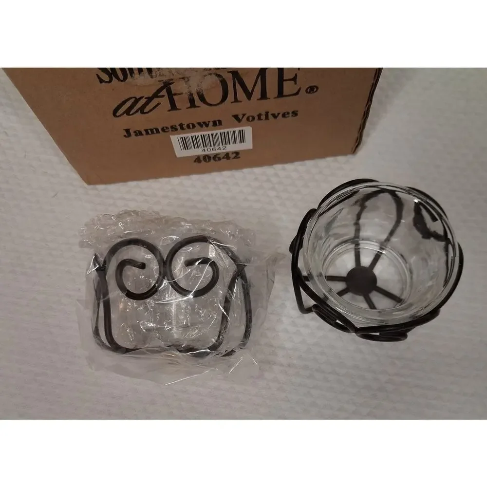 Southern Living at Home Jamestown Votive Candle Holders Set of 4 Open Box 40642